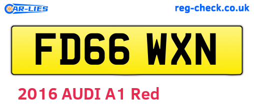 FD66WXN are the vehicle registration plates.