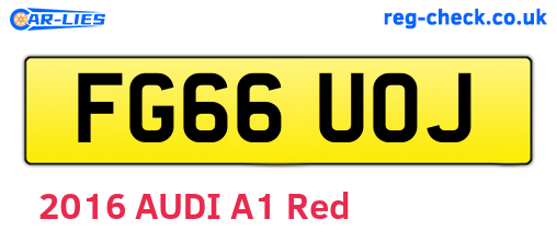 FG66UOJ are the vehicle registration plates.