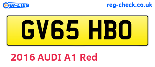 GV65HBO are the vehicle registration plates.