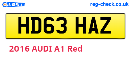 HD63HAZ are the vehicle registration plates.