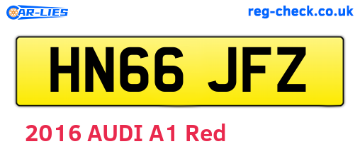 HN66JFZ are the vehicle registration plates.