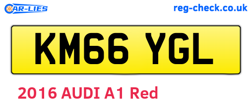 KM66YGL are the vehicle registration plates.