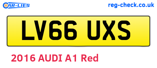 LV66UXS are the vehicle registration plates.