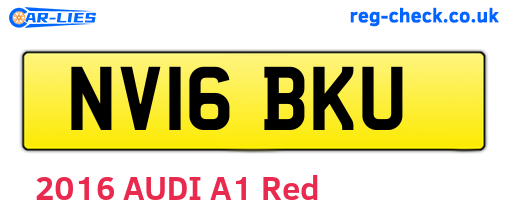 NV16BKU are the vehicle registration plates.