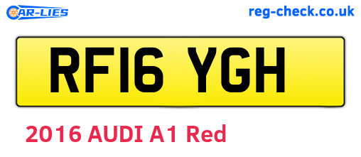 RF16YGH are the vehicle registration plates.