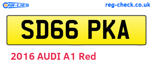 SD66PKA are the vehicle registration plates.