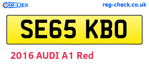 SE65KBO are the vehicle registration plates.