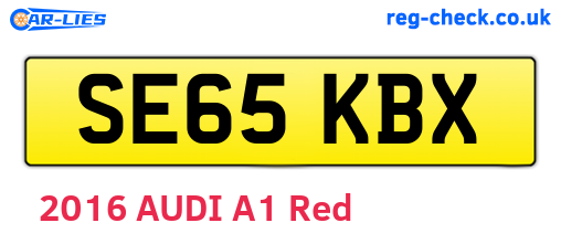 SE65KBX are the vehicle registration plates.