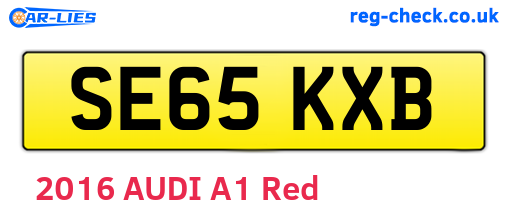 SE65KXB are the vehicle registration plates.