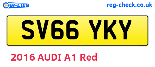 SV66YKY are the vehicle registration plates.
