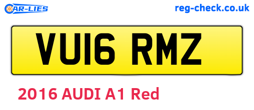 VU16RMZ are the vehicle registration plates.