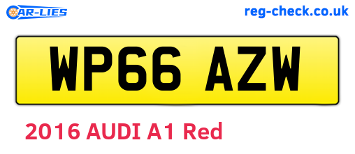 WP66AZW are the vehicle registration plates.