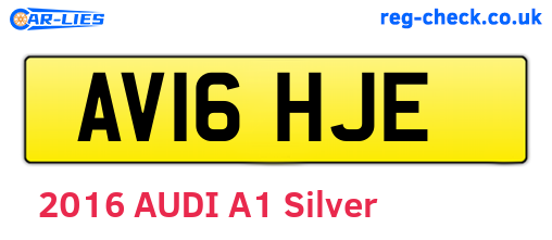 AV16HJE are the vehicle registration plates.