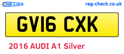 GV16CXK are the vehicle registration plates.