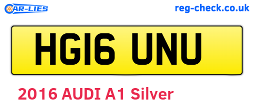 HG16UNU are the vehicle registration plates.