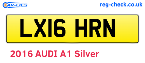 LX16HRN are the vehicle registration plates.