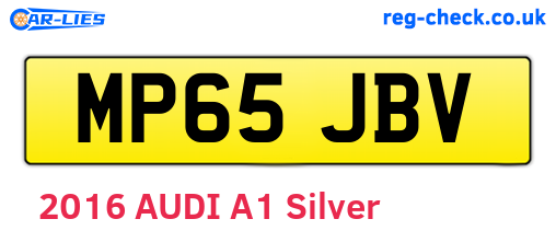 MP65JBV are the vehicle registration plates.
