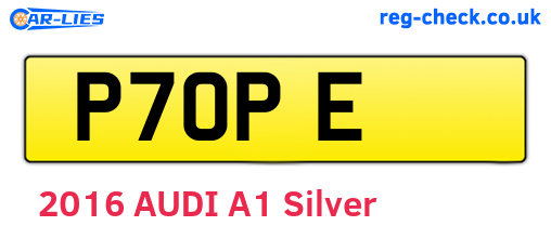 P7OPE are the vehicle registration plates.