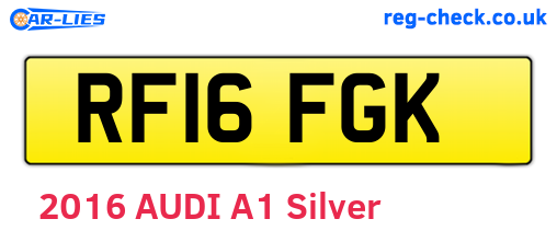 RF16FGK are the vehicle registration plates.