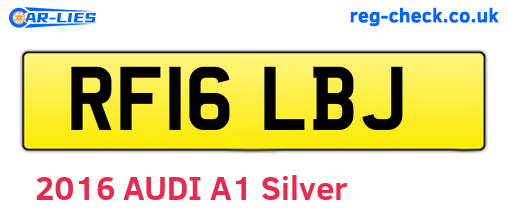 RF16LBJ are the vehicle registration plates.