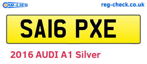SA16PXE are the vehicle registration plates.