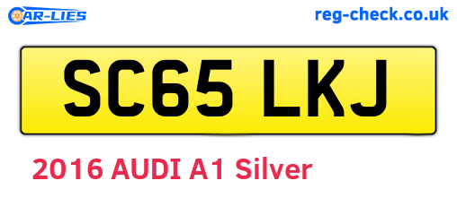 SC65LKJ are the vehicle registration plates.