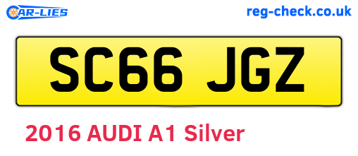 SC66JGZ are the vehicle registration plates.