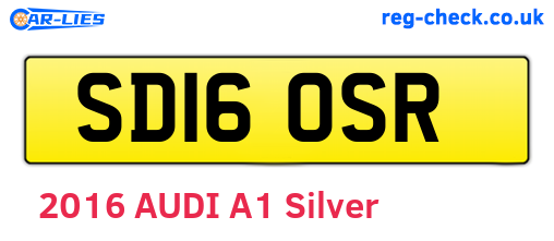 SD16OSR are the vehicle registration plates.