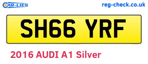 SH66YRF are the vehicle registration plates.