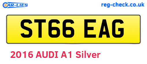 ST66EAG are the vehicle registration plates.