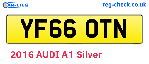 YF66OTN are the vehicle registration plates.