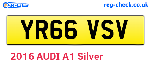 YR66VSV are the vehicle registration plates.