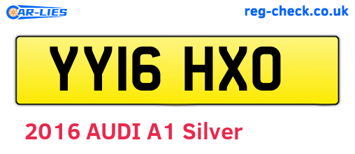 YY16HXO are the vehicle registration plates.