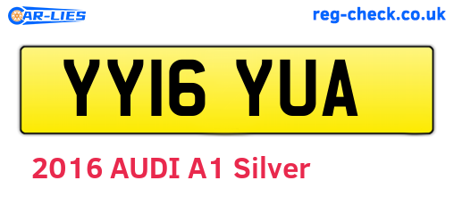 YY16YUA are the vehicle registration plates.