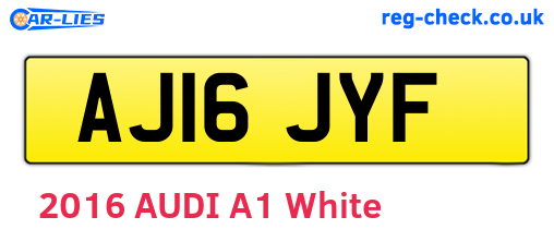 AJ16JYF are the vehicle registration plates.