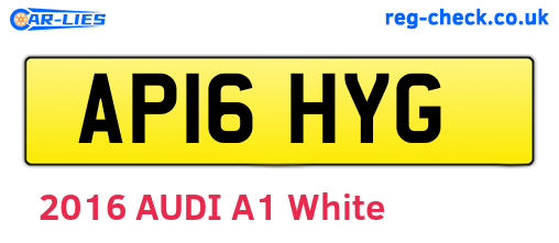 AP16HYG are the vehicle registration plates.