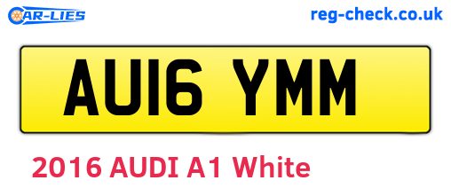 AU16YMM are the vehicle registration plates.