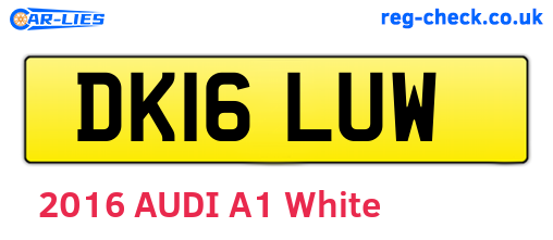 DK16LUW are the vehicle registration plates.