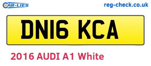 DN16KCA are the vehicle registration plates.