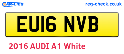 EU16NVB are the vehicle registration plates.
