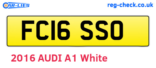 FC16SSO are the vehicle registration plates.
