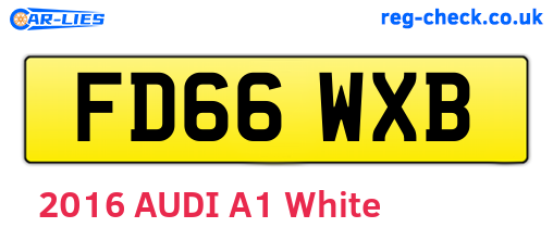 FD66WXB are the vehicle registration plates.