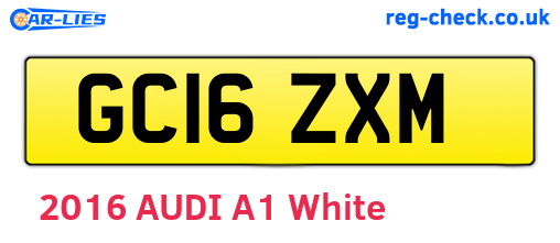 GC16ZXM are the vehicle registration plates.