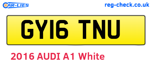 GY16TNU are the vehicle registration plates.