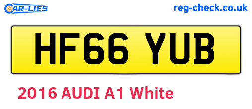 HF66YUB are the vehicle registration plates.