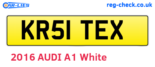 KR51TEX are the vehicle registration plates.