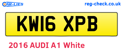 KW16XPB are the vehicle registration plates.