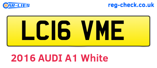 LC16VME are the vehicle registration plates.