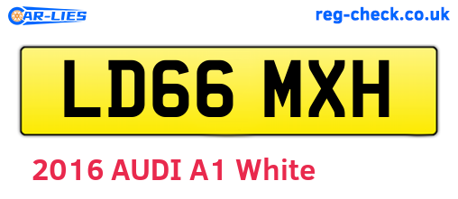 LD66MXH are the vehicle registration plates.