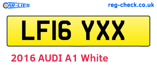 LF16YXX are the vehicle registration plates.